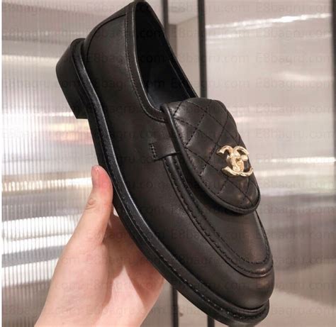 chanel quilted flap loafers